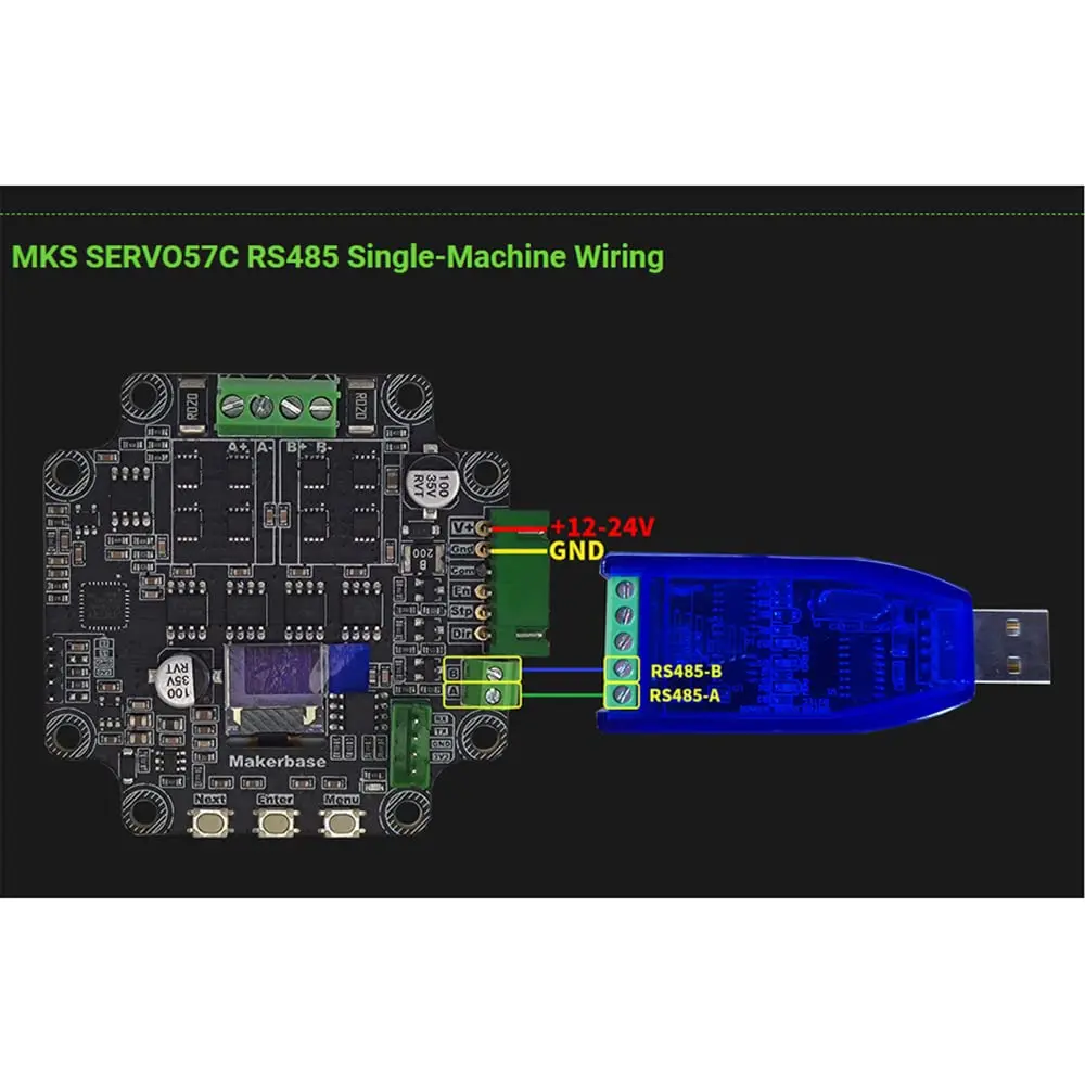 HOCENWAY MKS SERVO57C PCBA NEMA23 Closed Loop Stepper Motor Driver 60g (2.11 oz) | Prevents Lost Steps with FOC Control - view 10