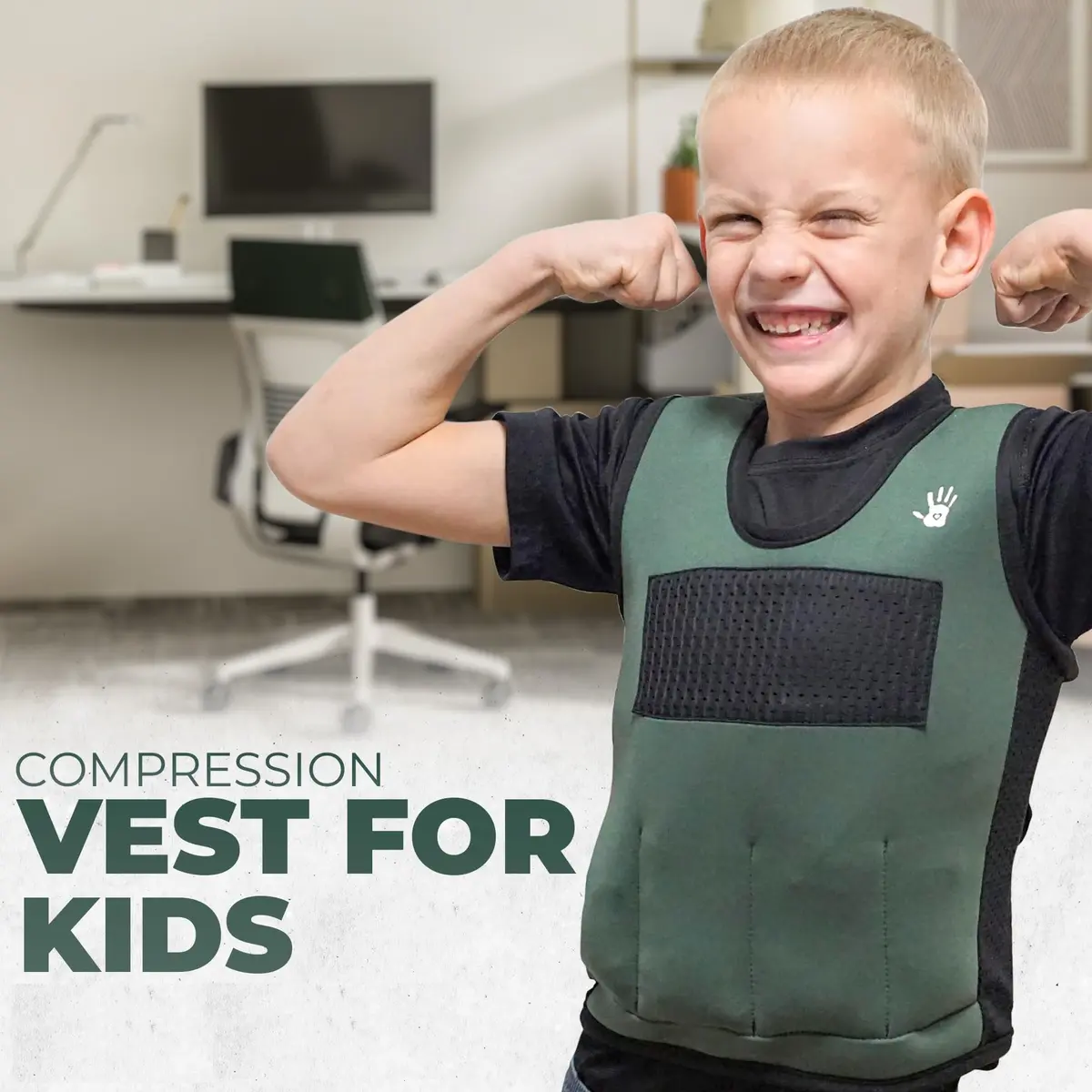 SENSORY4U Weighted Vest for Kids, Adjustable Compression Vest with 6 Weights, Medium | Support for Sensory & Active Play - view 6