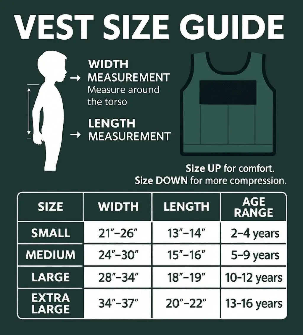 SENSORY4U Weighted Vest for Kids, Adjustable Compression Vest with 6 Weights, Medium | Support for Sensory & Active Play - view 2