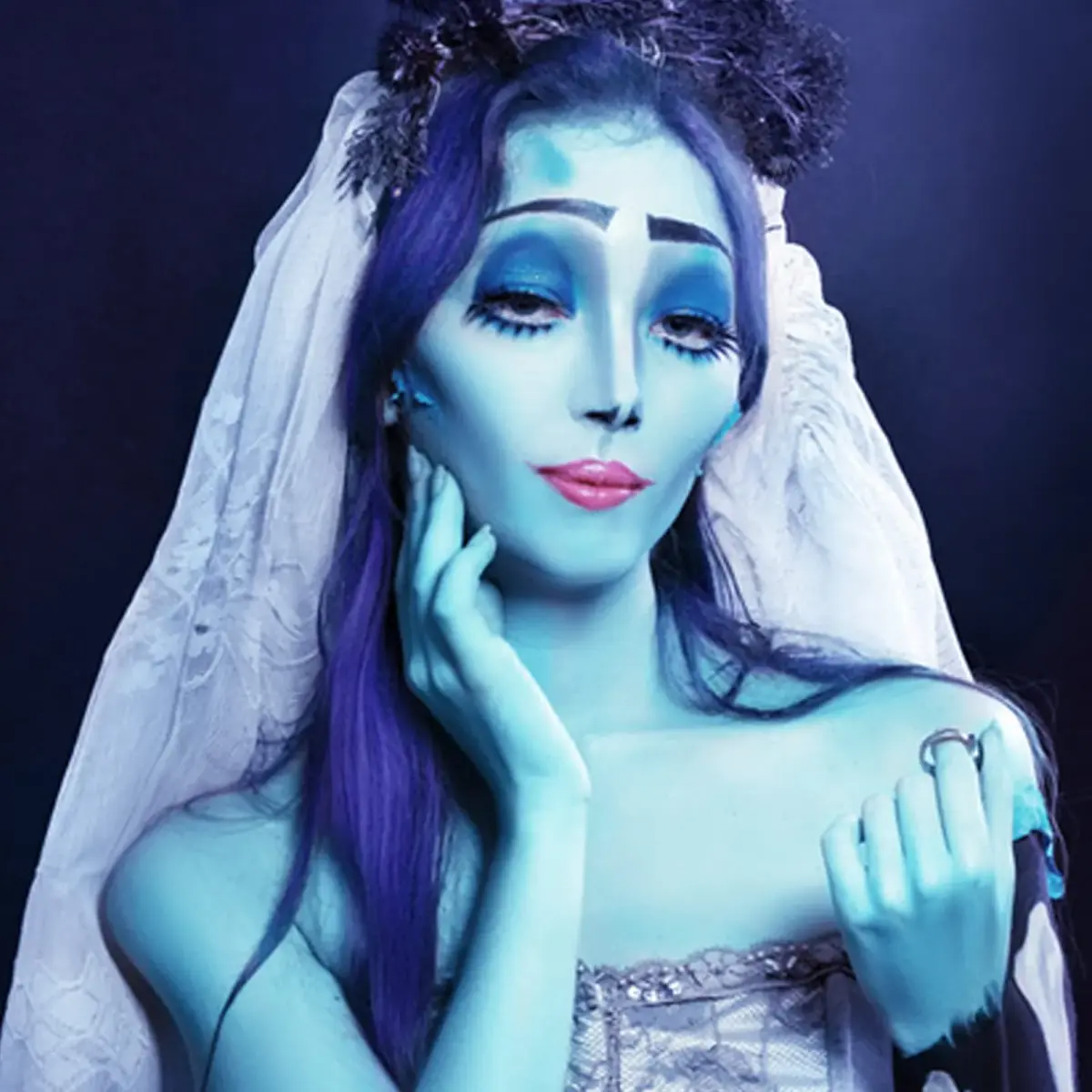MEICOLY Blue Eyeshadow Stick 2pcs | Metallic Shimmer Crayon for Halloween Makeup - view 2