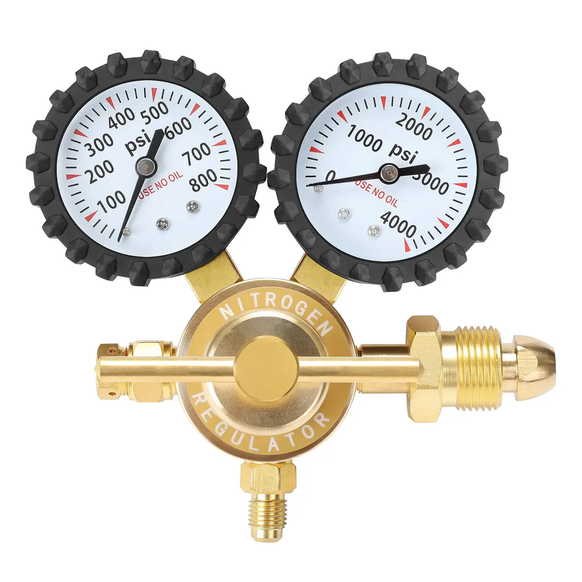 BETOOLL Nitrogen Regulator 0-800 PSI Brass | Accurate Pressure Control for HVAC & Soldering - main product image