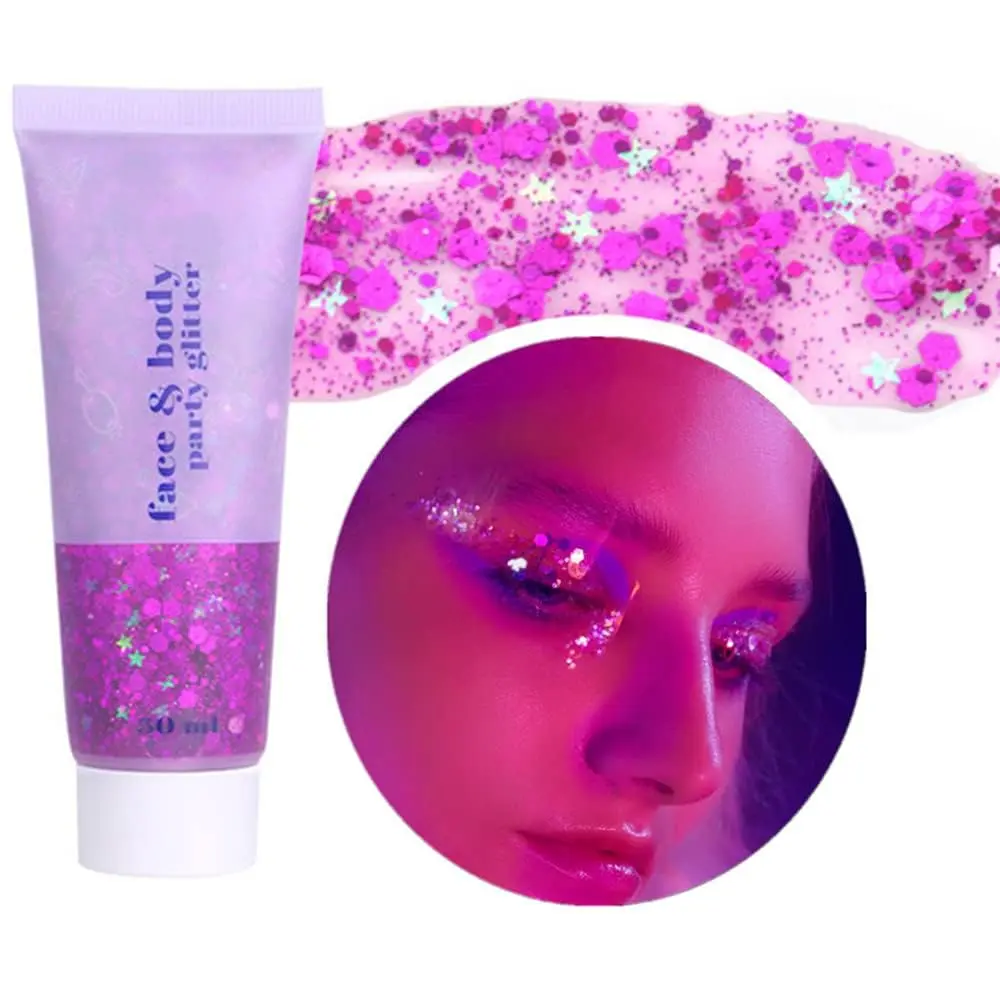 Go Ho Face & Body Glitter Gel 1.83 oz (52 g) | Holographic Purple Sparkle for Festival & Makeup - view 6