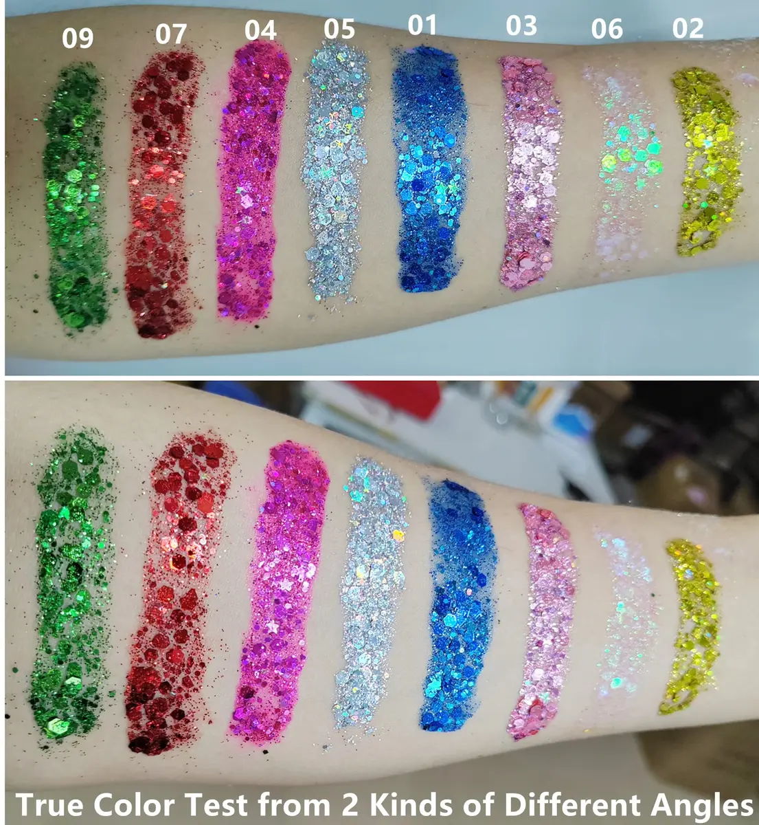 Go Ho Face & Body Glitter Gel 1.83 oz (52 g) | Holographic Purple Sparkle for Festival & Makeup - view 7