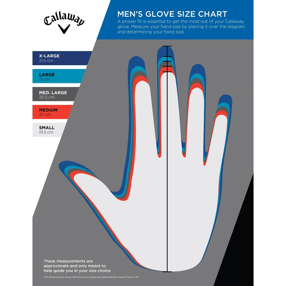 Callaway Weather Spann Golf Glove (Right Hand, X-Large, Red/White/Blue) | USA Inspired Cosmetic - view 4