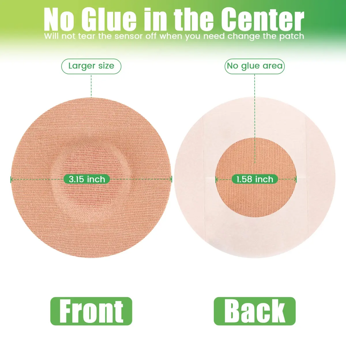 PPMAK Sensor Covers for Libre 2/3 - 40 PCS Adhesive Patches | Waterproof CGM Tape No Glue On Center - view 4