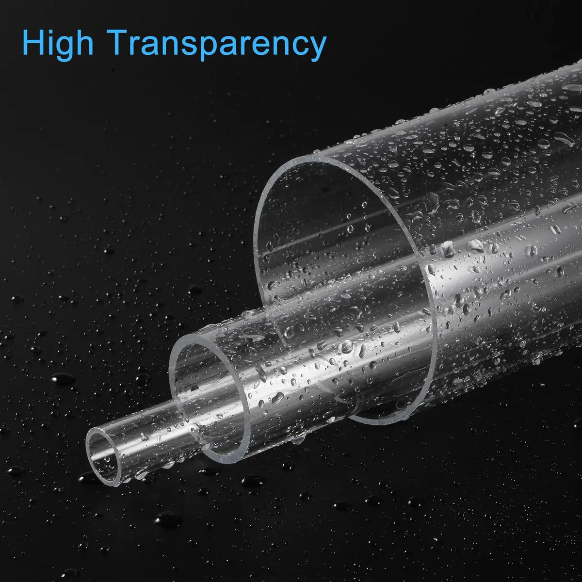 MECCANIXITY Plastic Pipe Rigid Polycarbonate Round Tube Clear 1.5" (37.6mm) ID 1.6" (40mm) OD 14" (350mm) High Impact for Lighting, Models, Water Plumbing - view 5