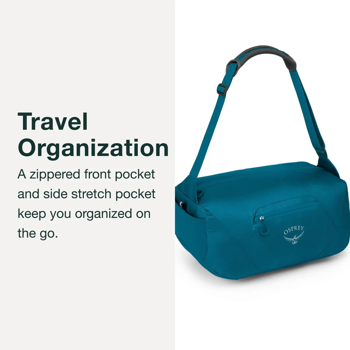 Osprey Ultralight Collapsible Stuff Duffel Waterfront Blue | Compact, Packable Travel Bag - view 4