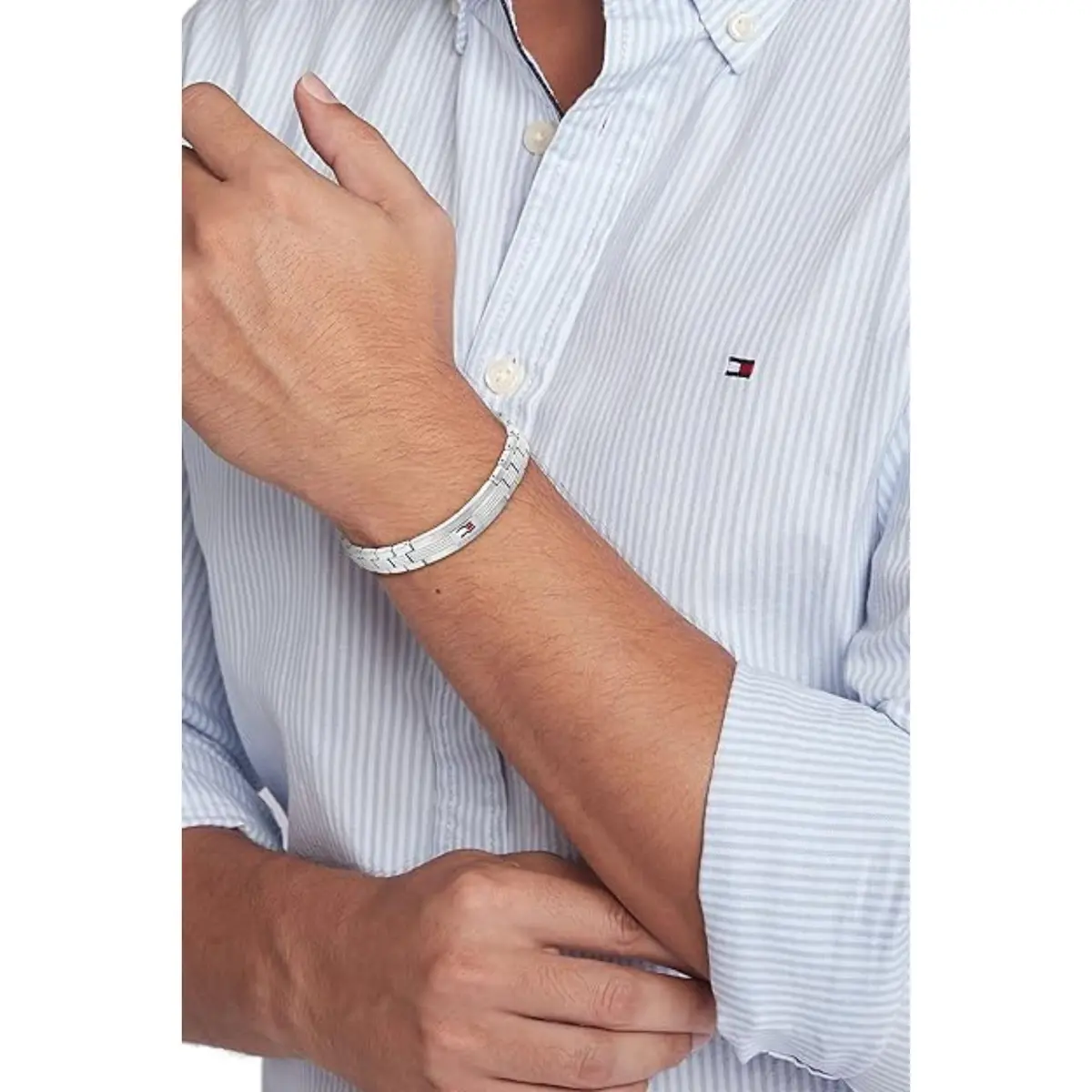Tommy Hilfiger Men's Jewelry Stainless Steel Link Bracelet Silver | Bold, Durable & Stylish - view 2