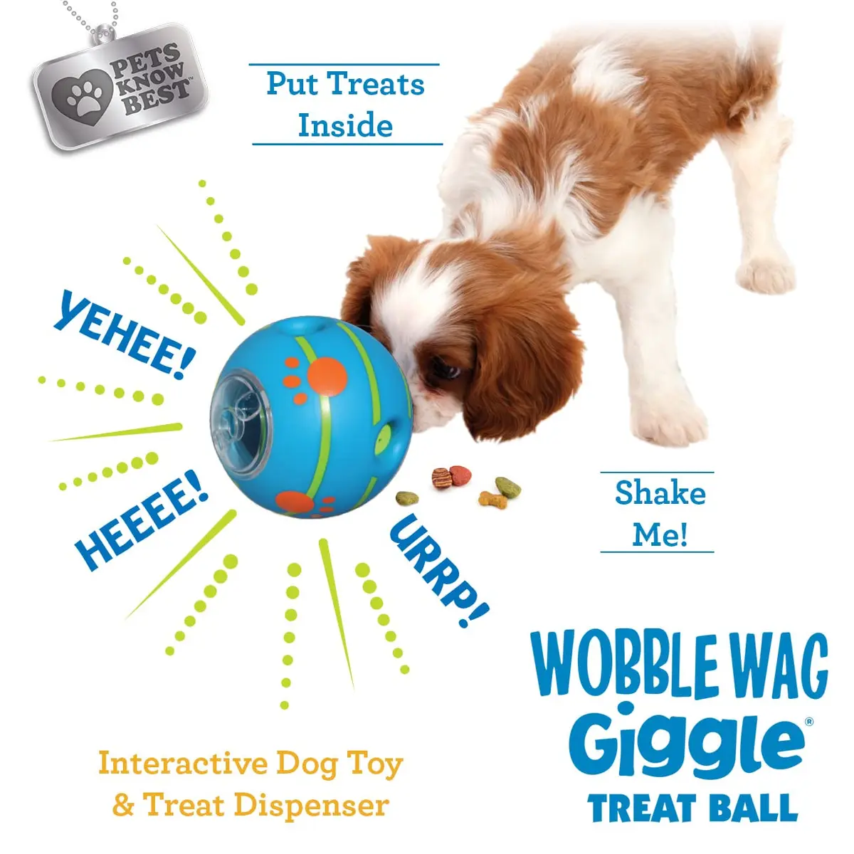 Wobble Wag Giggle Treat Ball | Interactive Dog Toy & Treat Dispenser, 5.5" | Giggling Sounds for Dogs - view 4