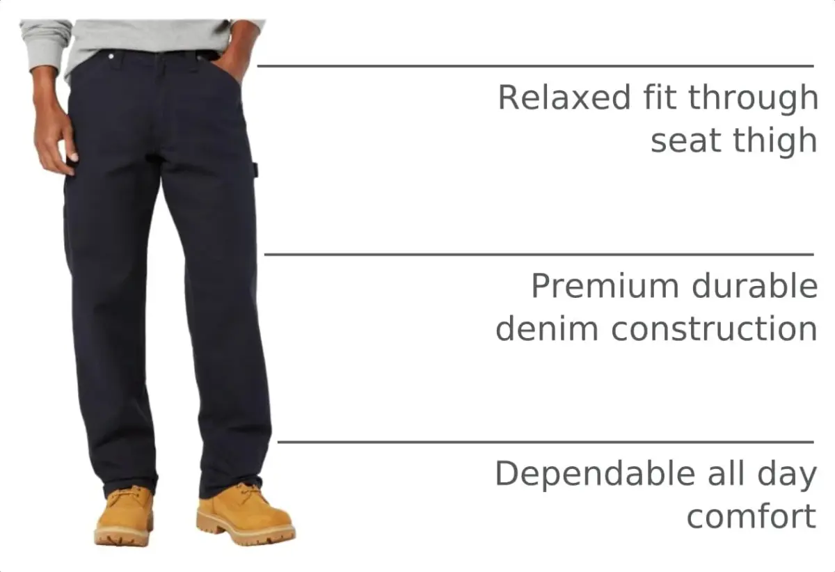 Levi Strauss Signature Gold Men's Carpenter Jeans Raven 29W x 29L | Durable Cotton Blend with Utility Pockets - view 4