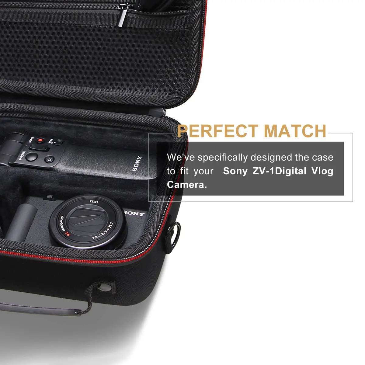 LTGEM Camera Case Compatible with Sony ZV-1F / ZV-1 / ZV-1 II | Shockproof & Water-Resistant - view 6