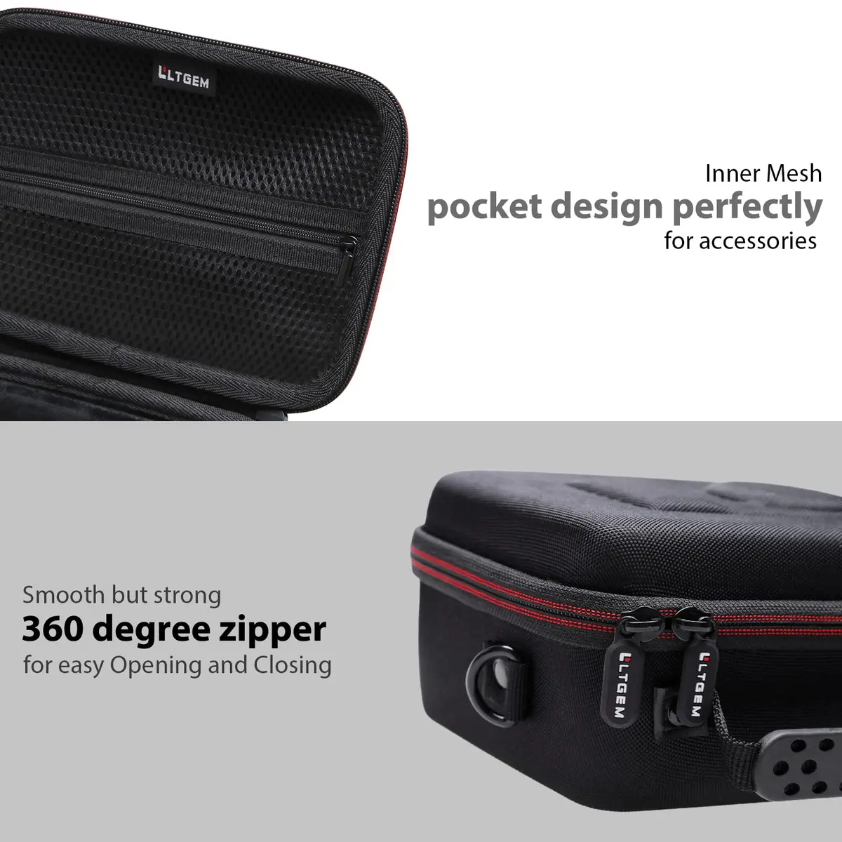 LTGEM Camera Case for Sony Alpha ZV-E10 / ZV-1F / ZV-1 / ZV-1 II Vlog Camera, 20.3cm x 15.2cm x 10.4cm (8" x 6" x 4.1") | Shockproof EVA Travel Bag with Strap - view 6