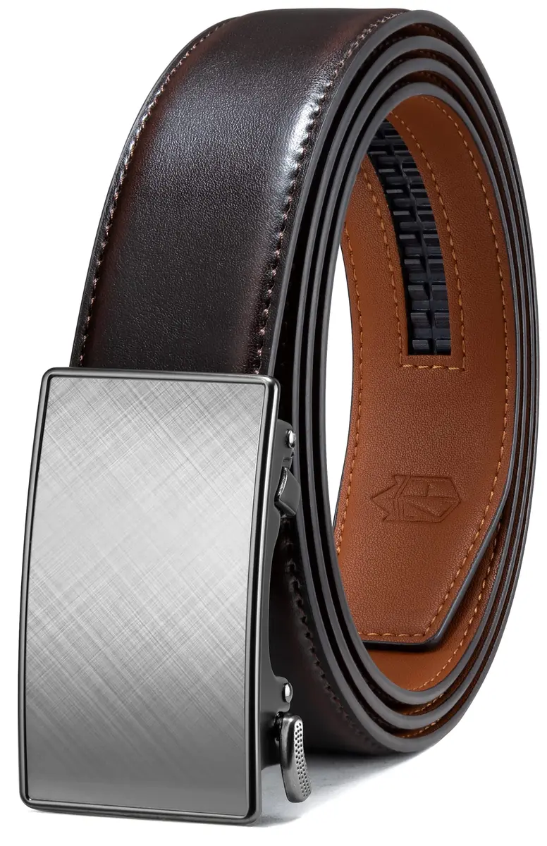 Zitahli Ratchet Belts for Men, Adjustable Leather Belt for Dress & Casual, Hiding Tail-Trim, 46"-52" | Precise Fit & Premium Quality - main product image