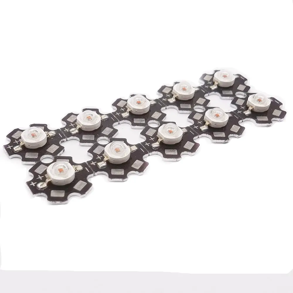 Cleiscry 10 pcs High Power LED Chip 3W Yellow 590nm | 50,000 Hours Life, Wide Application - main product image