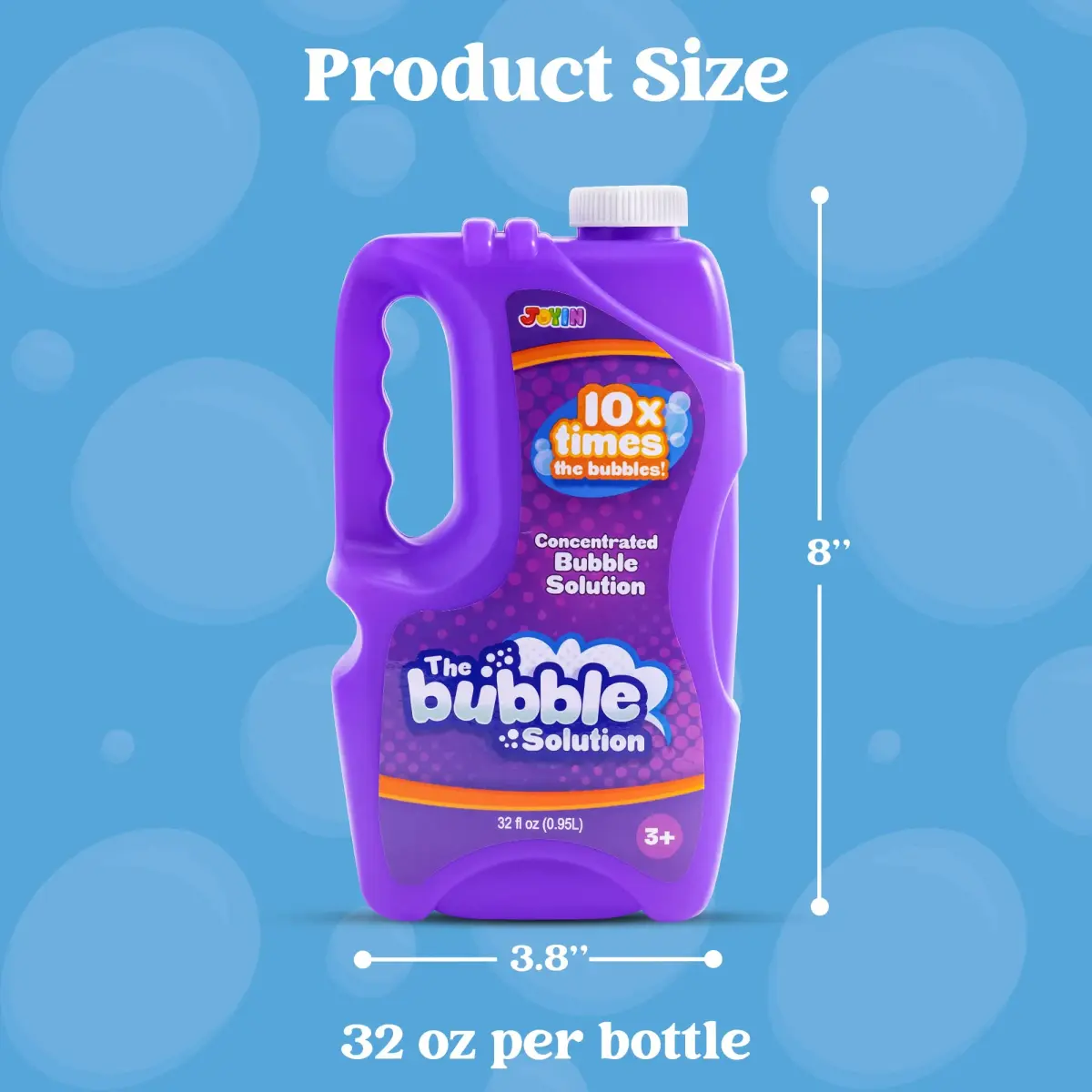 JOYIN Concentrated Bubble Solution 32 oz (946ml) | Makes up to 2.5 Gallons, Non-Toxic, Child Safe - view 7
