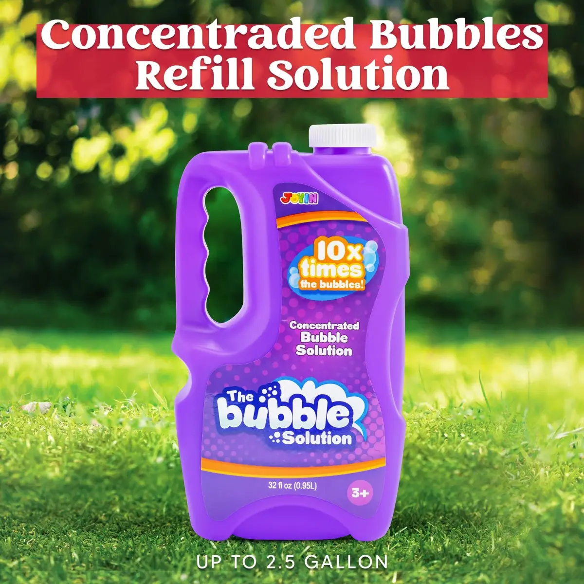 JOYIN Concentrated Bubble Solution 32 oz (946ml) | Makes up to 2.5 Gallons, Non-Toxic, Child Safe - view 2