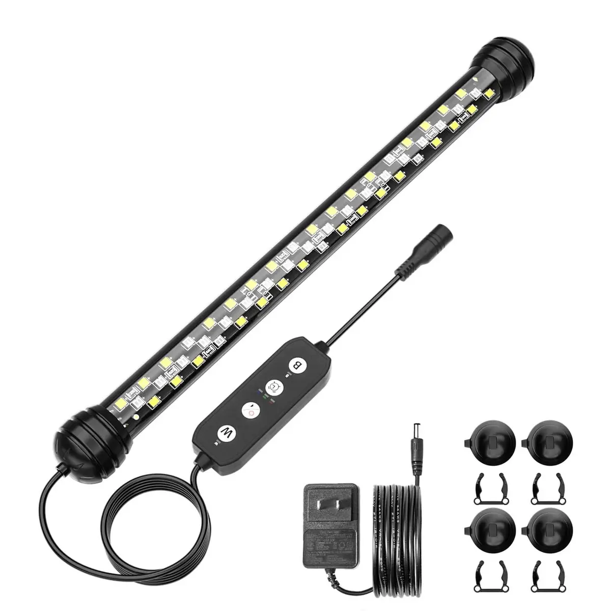 SEAOURA Submersible Led Aquarium Light for Fish Tank with Timer, 11 Inch | Waterproof Full Spectrum Fish & Plant Light - main product image