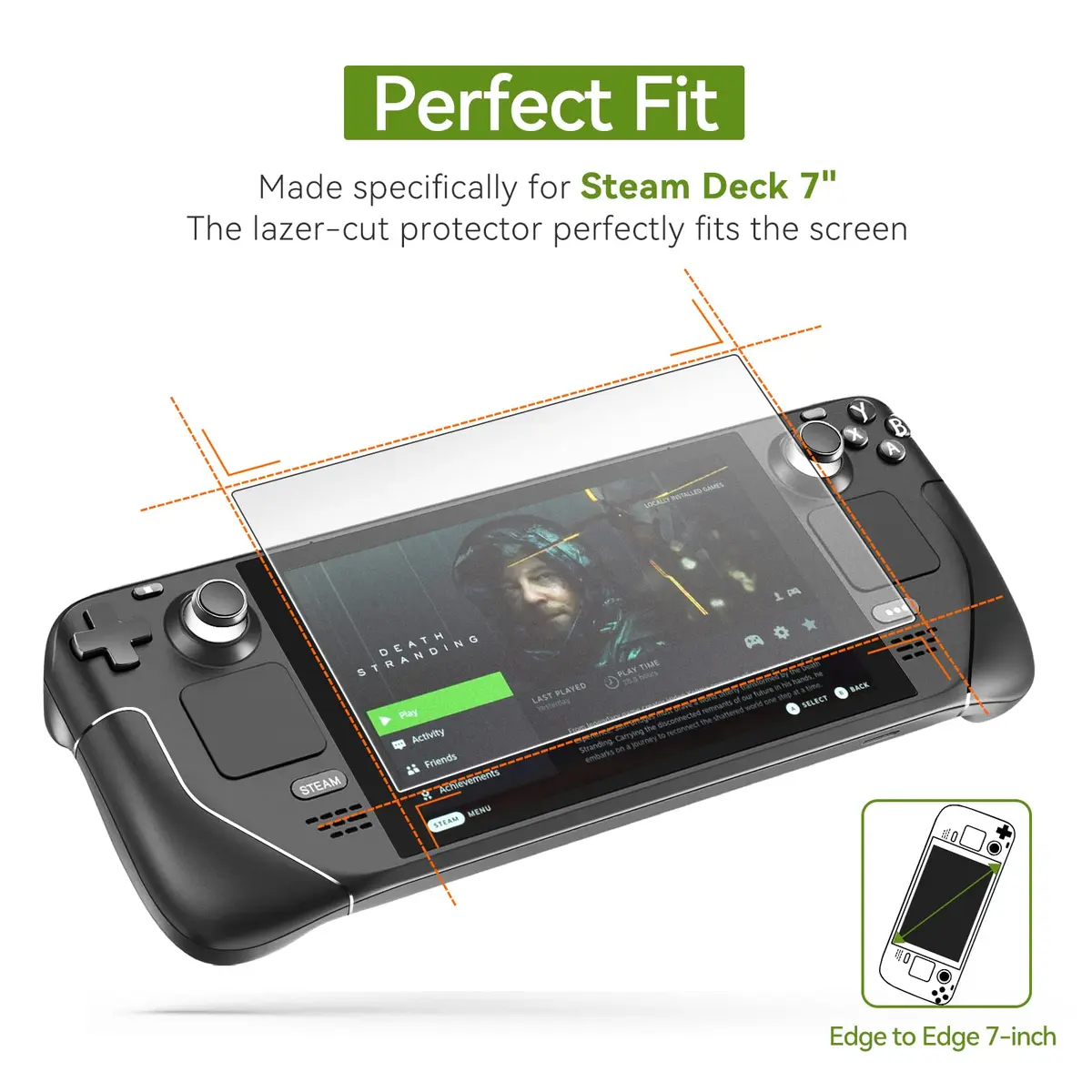 ivoler Matte Anti-Glare Screen Protector for Steam Deck OLED/LCD 2-Pack | Full Coverage, Anti-Scratch, 9H Hardness - view 6