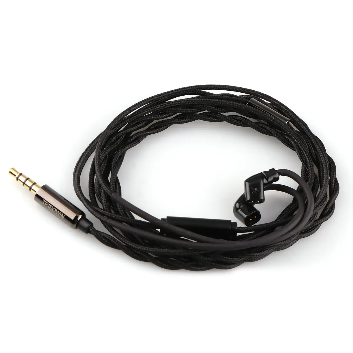 Linsoul Tripowin Zombur 4N OFC in Ear Monitor Cable with Mic, 3.5mm Plug, 1.25m (2-Pin Connector) - main product image