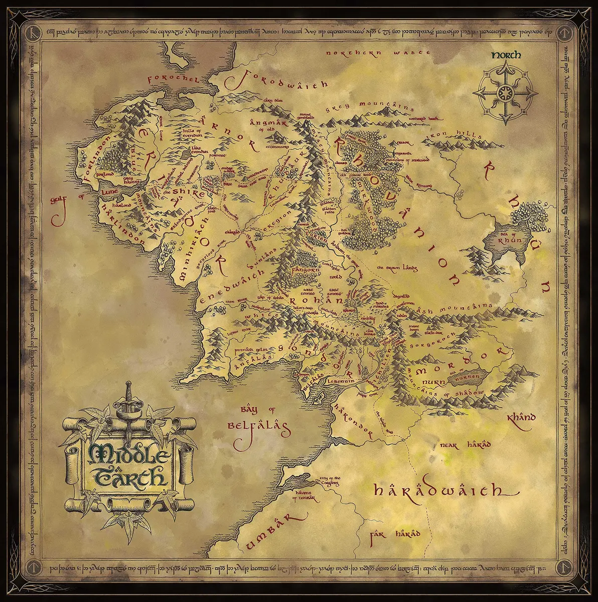 The Noble Collection Lord of The Rings Map of Middle Earth Puzzle | 1000 Piece Jigsaw with Exquisite Detail (60 x 60 cm) - view 4