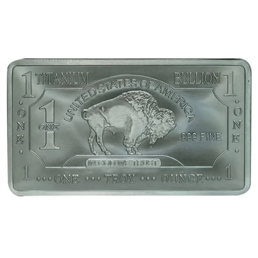 Unique Metals 1 Troy Ounce (31.1 g) Pure Titanium Bar Paperweight | Authentic USA Import with COA - view 3