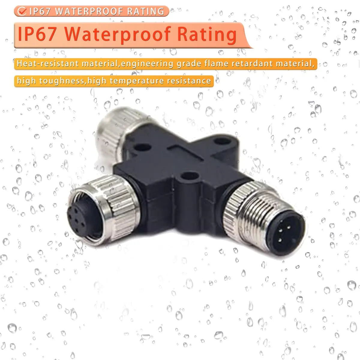 keisnoaja M12 IP67 5 Pin Connector Waterproof Sensor Plug 30V | Industrial Adapter - view 5