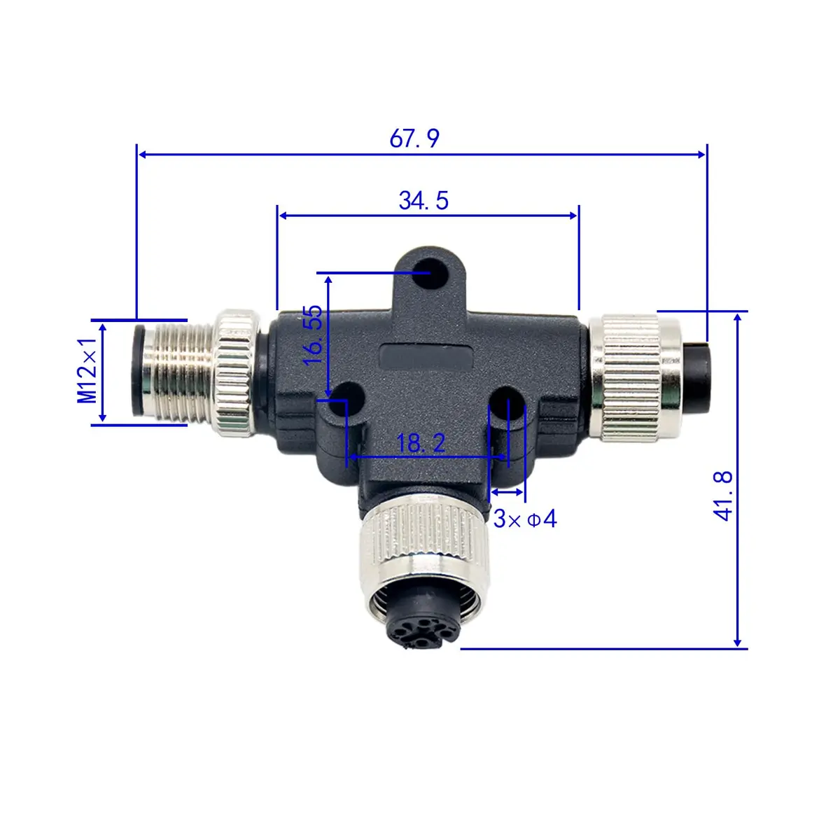 keisnoaja M12 IP67 5 Pin Connector Waterproof Sensor Plug 30V | Industrial Adapter - view 4