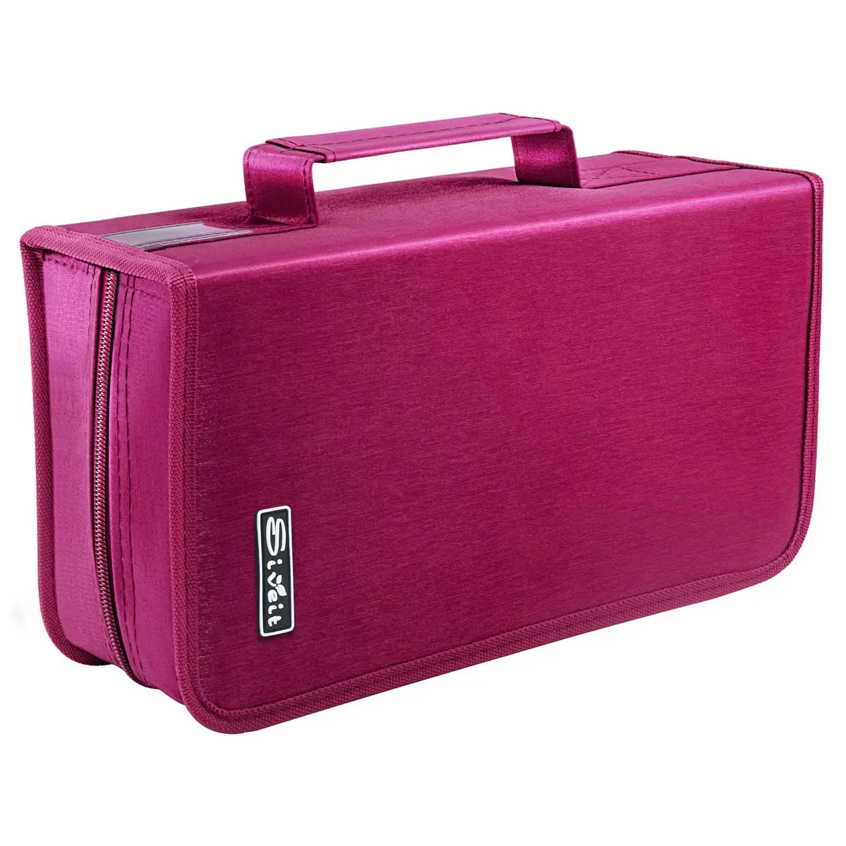 Siveit DVD Case Holder, Rose | 160 Capacity Portable Media Organizer for Home & Travel - main product image