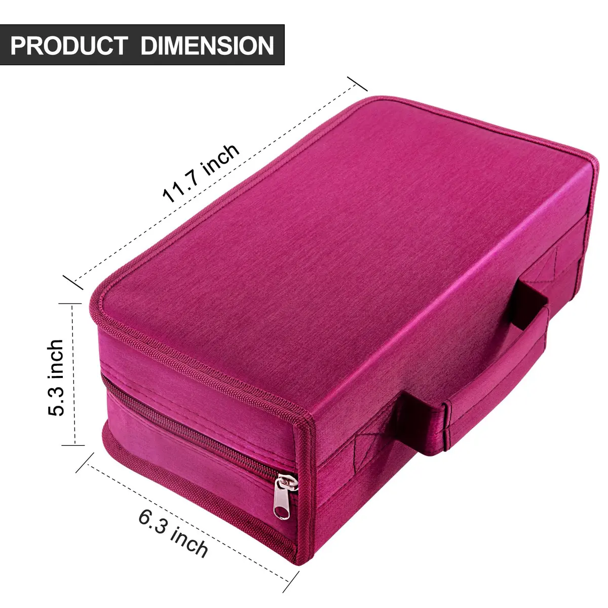Siveit DVD Case Holder, Rose | 160 Capacity Portable Media Organizer for Home & Travel - view 2