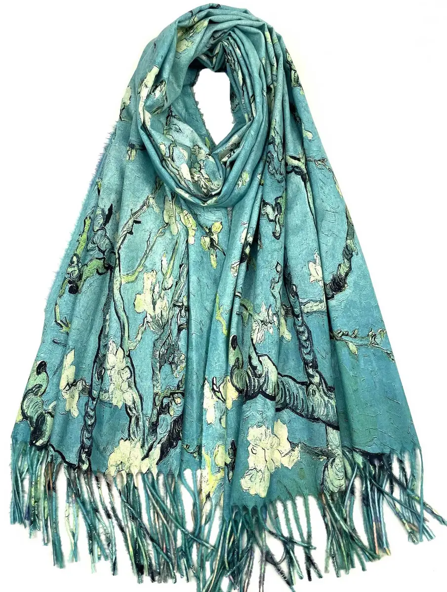 VENVSBEE Reversible Scarf Large Shawl Wrap Blanket 27.5"W x 78.7"L | Double Sided Art Print Warm - main product image