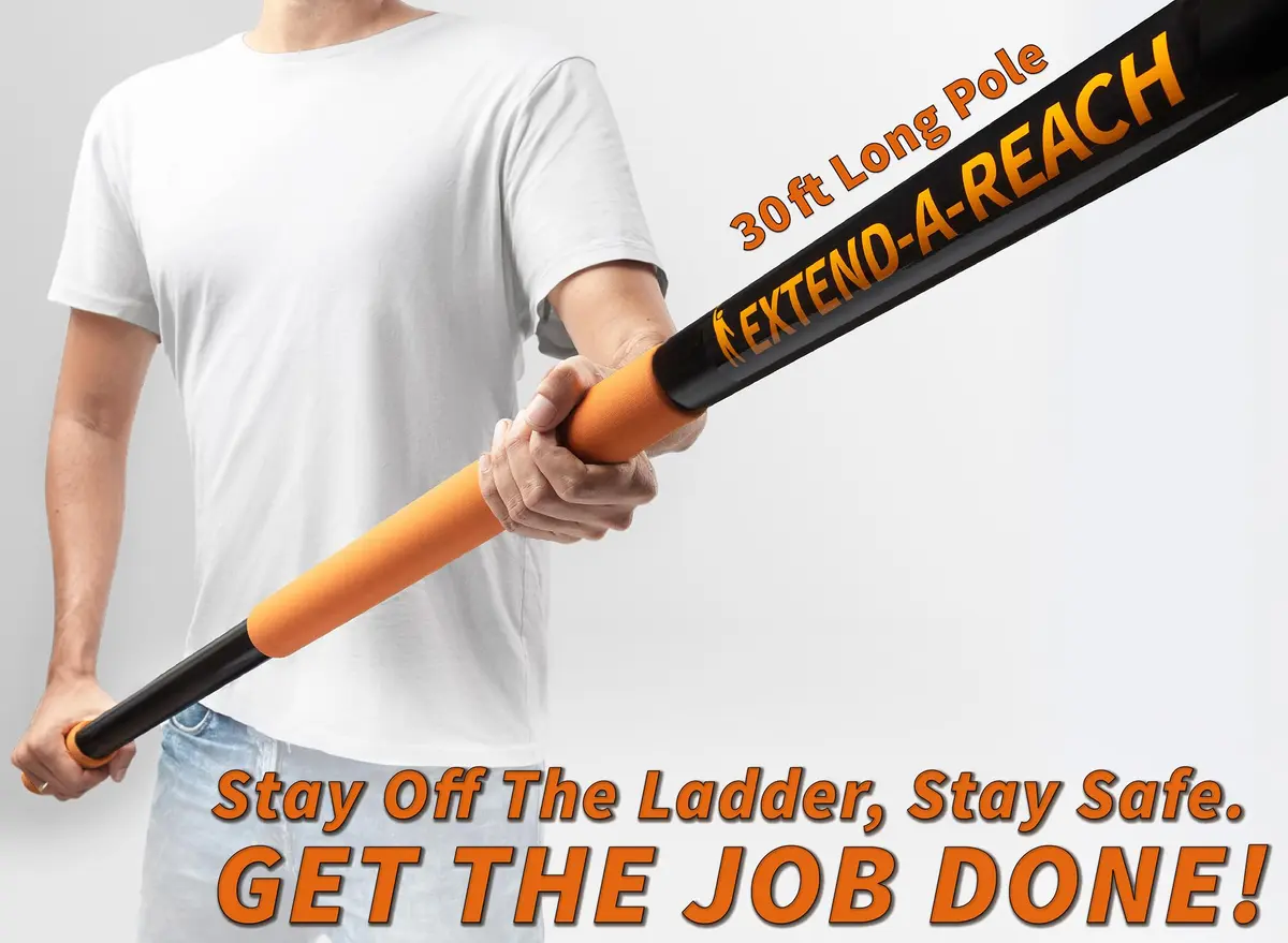 EXTEND-A-REACH 36 Foot Telescoping Duster Kit with 5-30 ft Extension Pole | High Ceiling & Cobweb Cleaning Tool - view 2