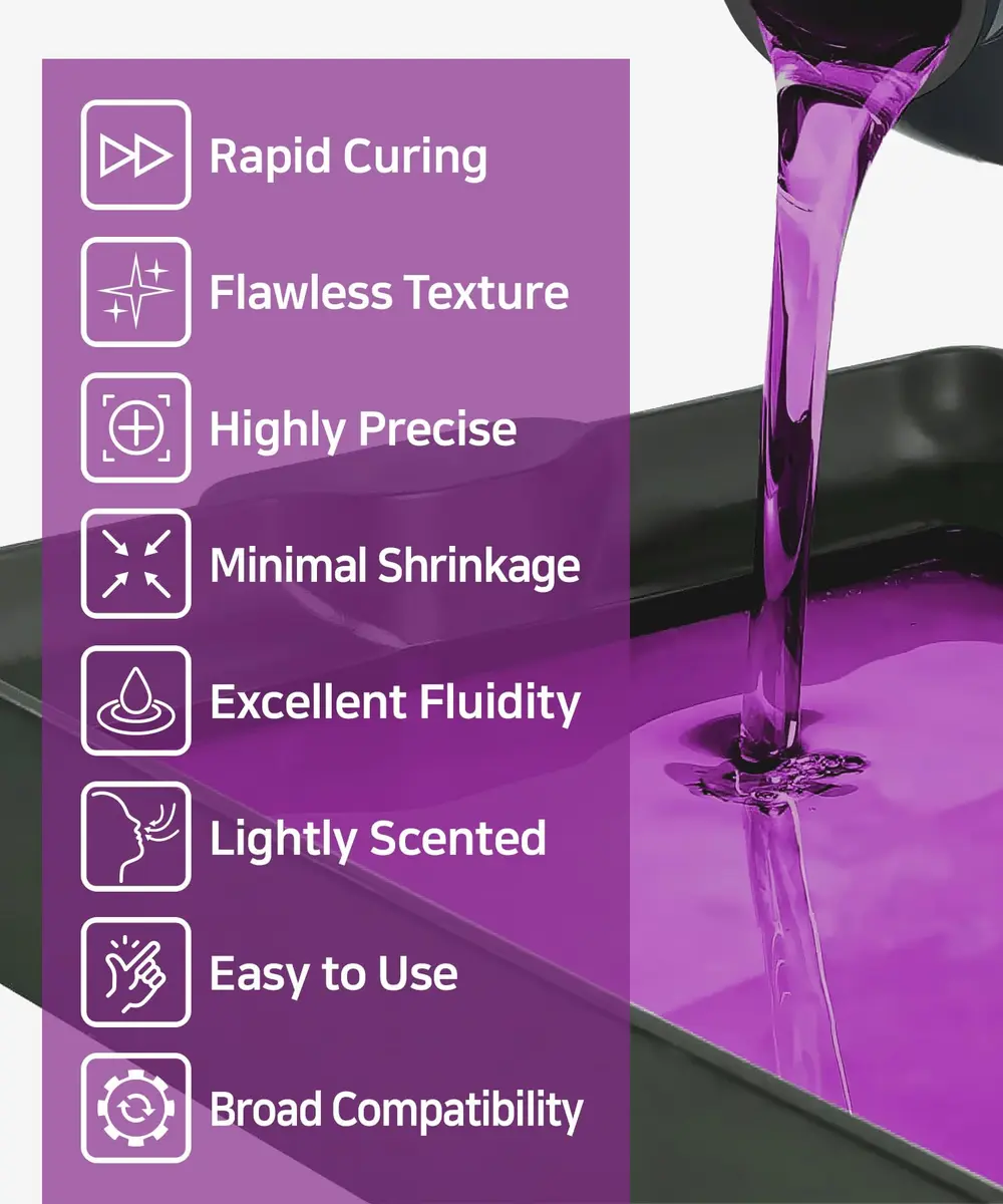 3DMaterials SuperCast 8K 3D Print Resin Wax Filled Jewelry Casting 1000g | High-Resolution, Low Temp Burnout - view 7