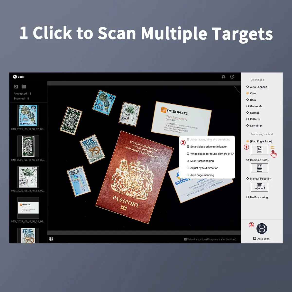 CZUR Lens1200 Pro Portable Document Scanner 12MP USB Camera | Compact & Fast - view 5