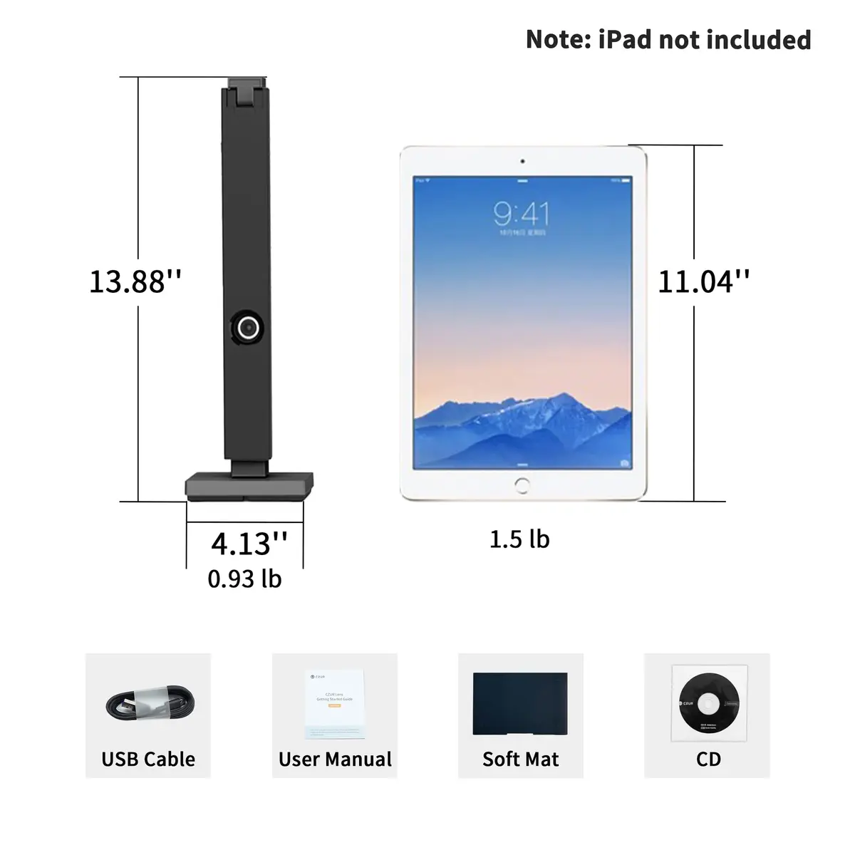 CZUR Lens1200 Pro Portable Document Scanner 12MP USB Camera | Compact & Fast - view 8