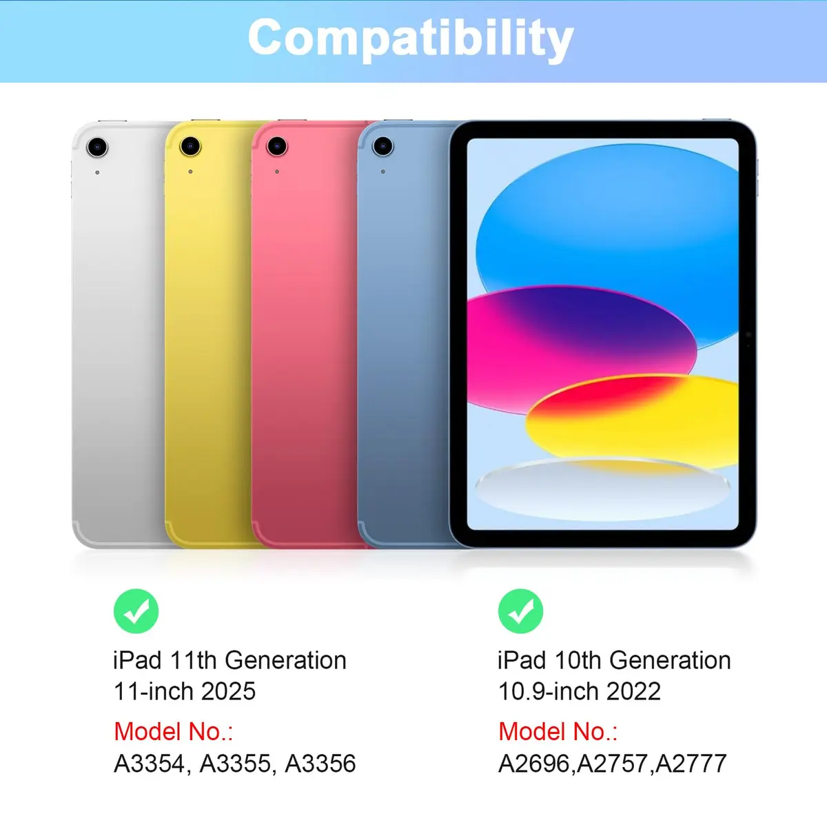 LAMA Magnetic Keyboard Case for iPad (A16) 11th Gen 2025 /10th Gen 2022 | Slim & Light with Pencil Holder, Sky Blue - view 8