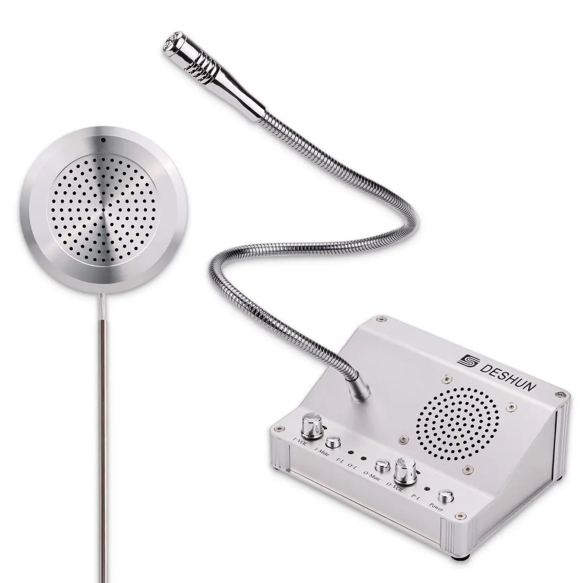 DESHUN DS-2008 Window Intercom System with Microphone | 19.7cm (7.75in) Length - main product image