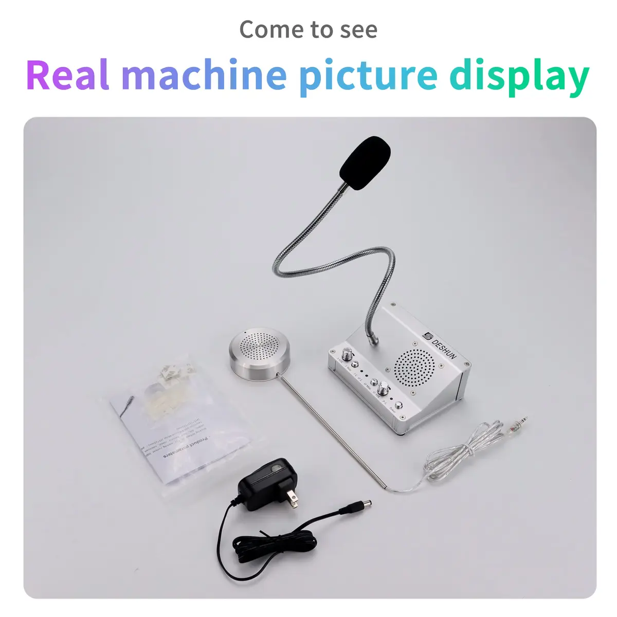 DESHUN DS-2008 Window Intercom System with Microphone | 19.7cm (7.75in) Length - view 8