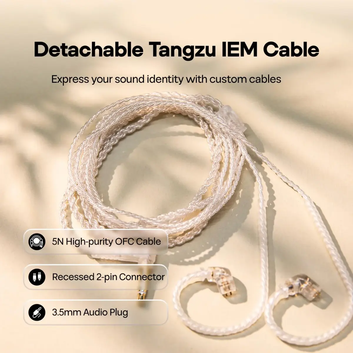 Linsoul TANGZU Wan'er S.G 10mm DD Driver IEM, Recessed 2Pin, 20 Ohm Impedance | Smooth, Full-Bodied Sound - view 6