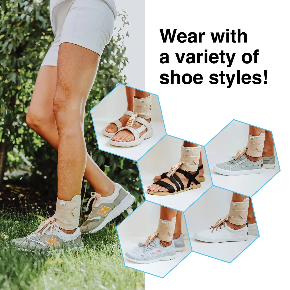 Dosh AFO Foot Drop Brace - Drop Foot Support for Walking | Unisex Beige - view 2