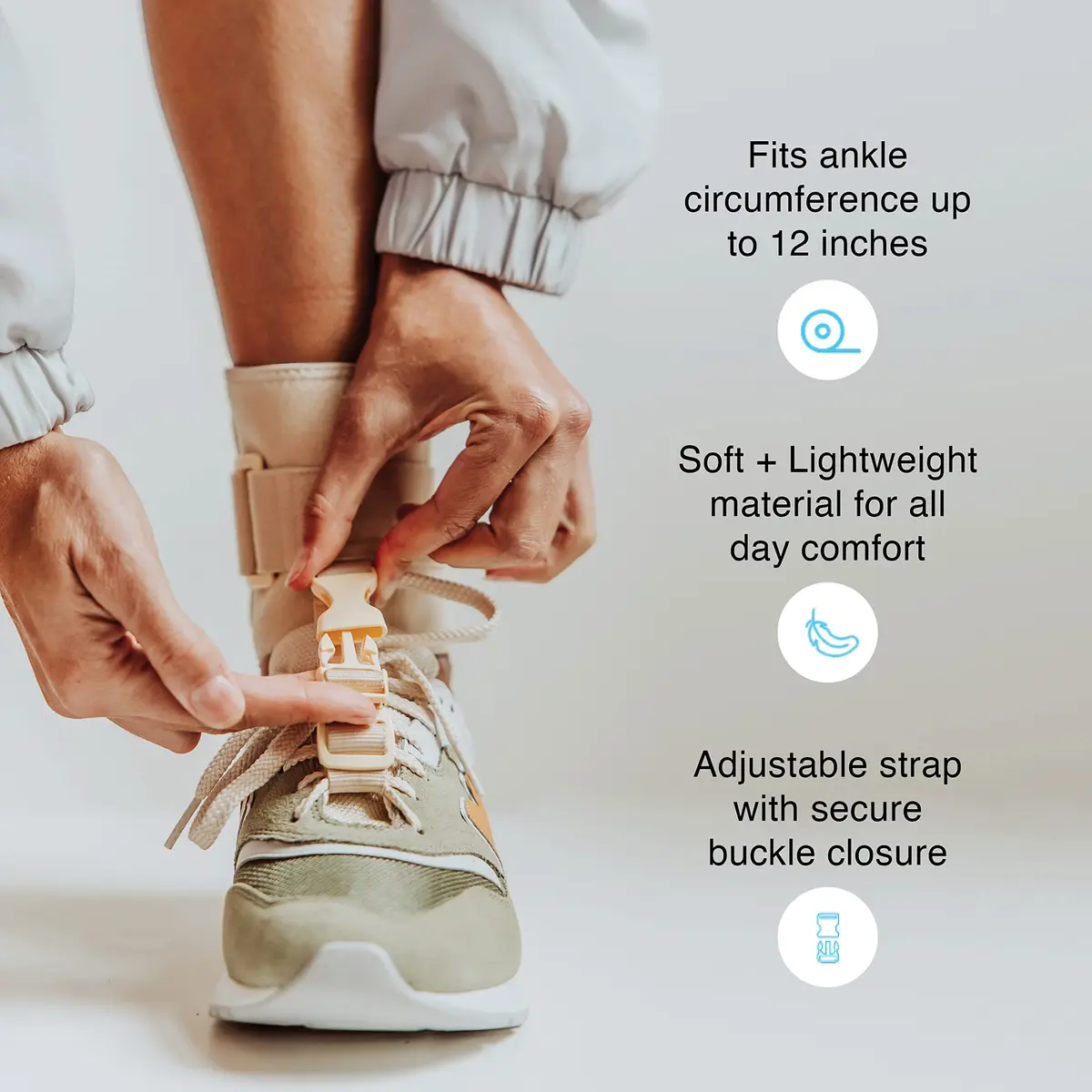 Dosh AFO Foot Drop Brace - Drop Foot Support for Walking | Unisex Beige - view 3