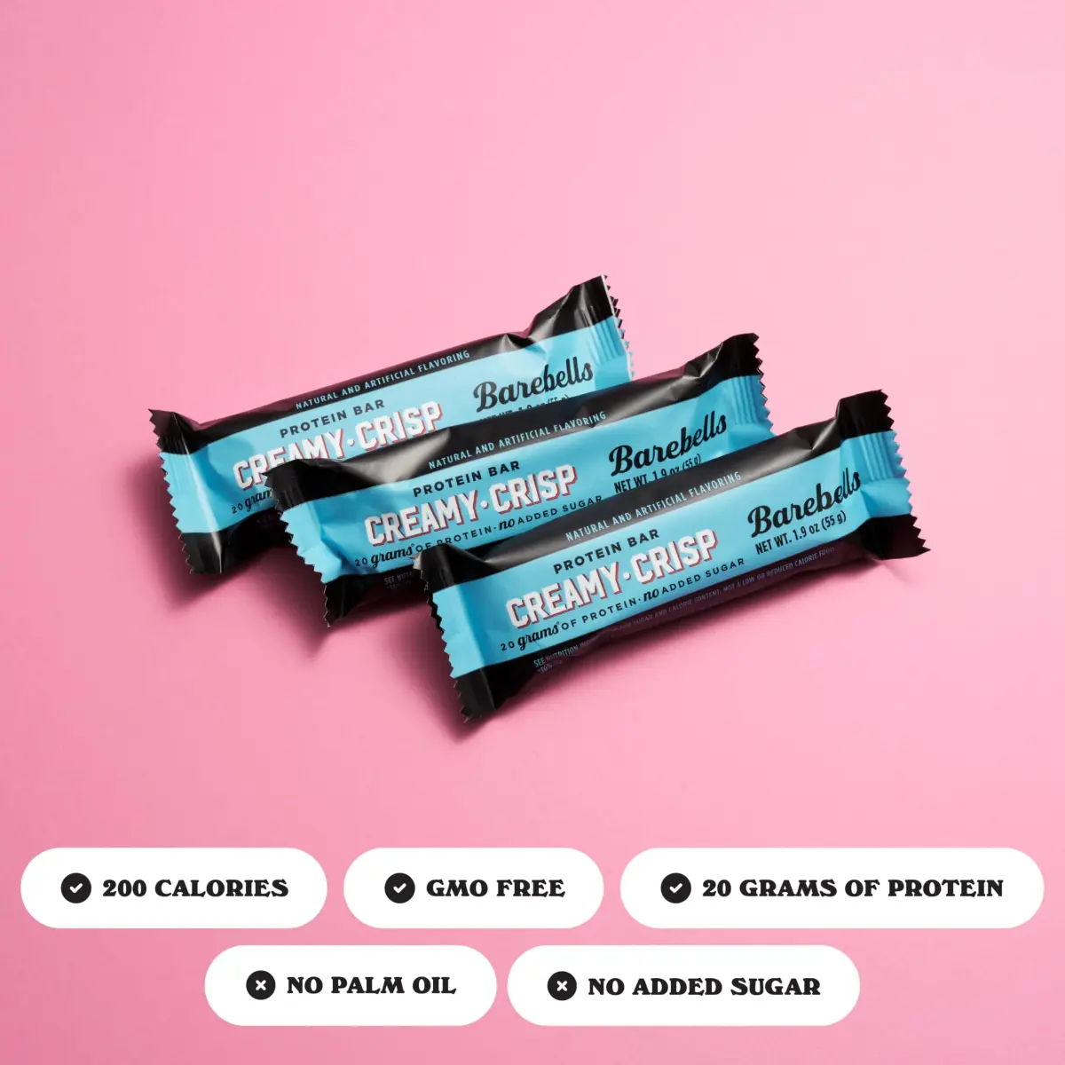 BAREBELLS Creamy Crisp Protein Bars 12 Count | High Protein Snack Bar - view 2