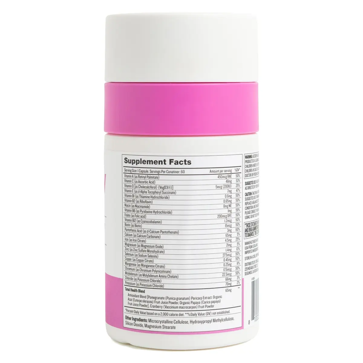 Health By Habit Womens Multi Supplement 60 Capsules | 23 Essential Vitamins & Minerals Support Wellness - view 2