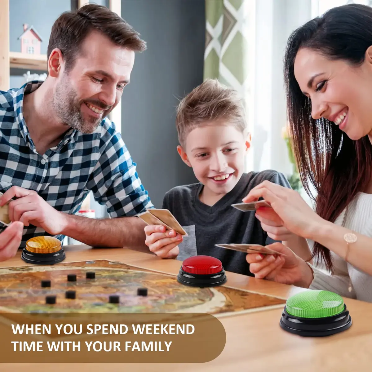 BEAN LIEVE 4-Pack Game Buzzers with Lights & Sounds | Educational Classroom & Party Game Show Answer Buzzers - view 6