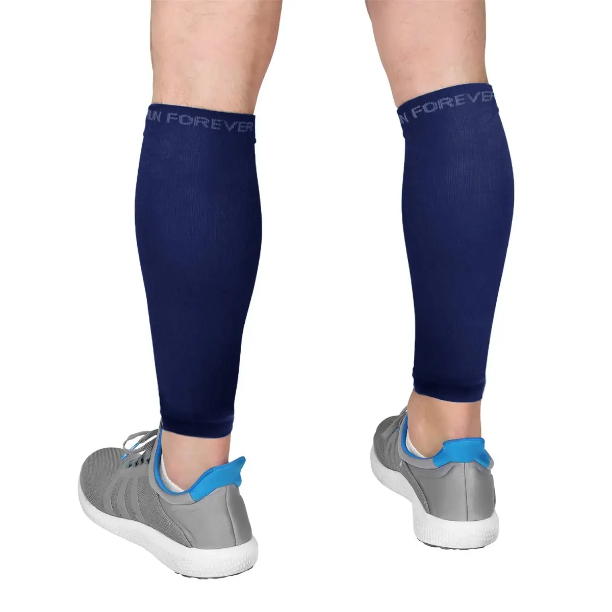 Run Forever Calf Compression Sleeve for Men & Women, 20-30mmHg, X-Large Navy | FDA Approved Leg Sleeve for Shin Splints & Pain Relief - main product image