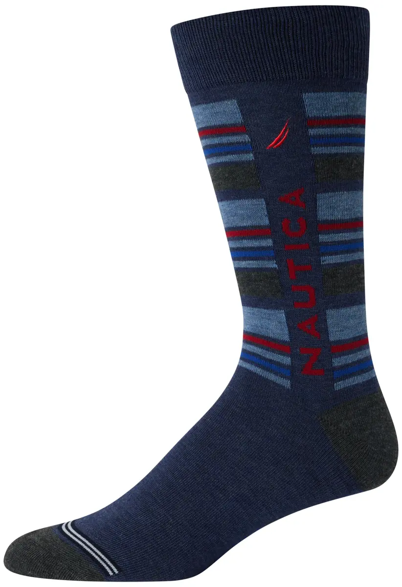 Nautica Men's Dress Socks Business Formal Comfort Stretch Crew Socks 10 Pack | Moisture-Wicking & Stay-Up Fit - view 4