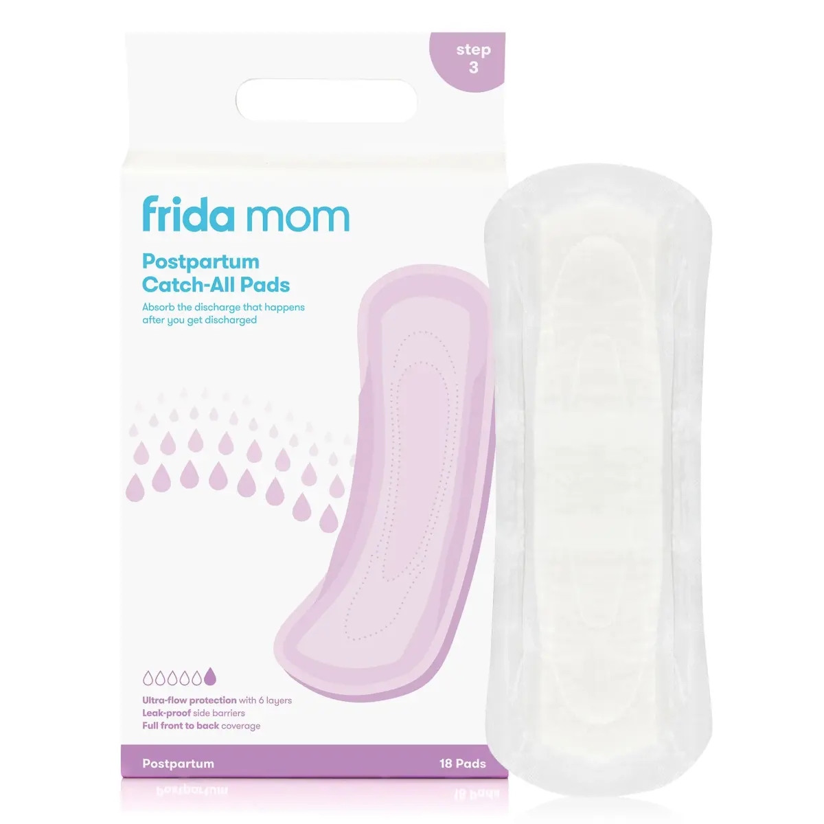 Frida Mom Postpartum Maxi Pads | 18 Count (18ct) | 6 Layers of Maximum Absorbency for Postpartum Bleeding and Bladder Leaks - main product image