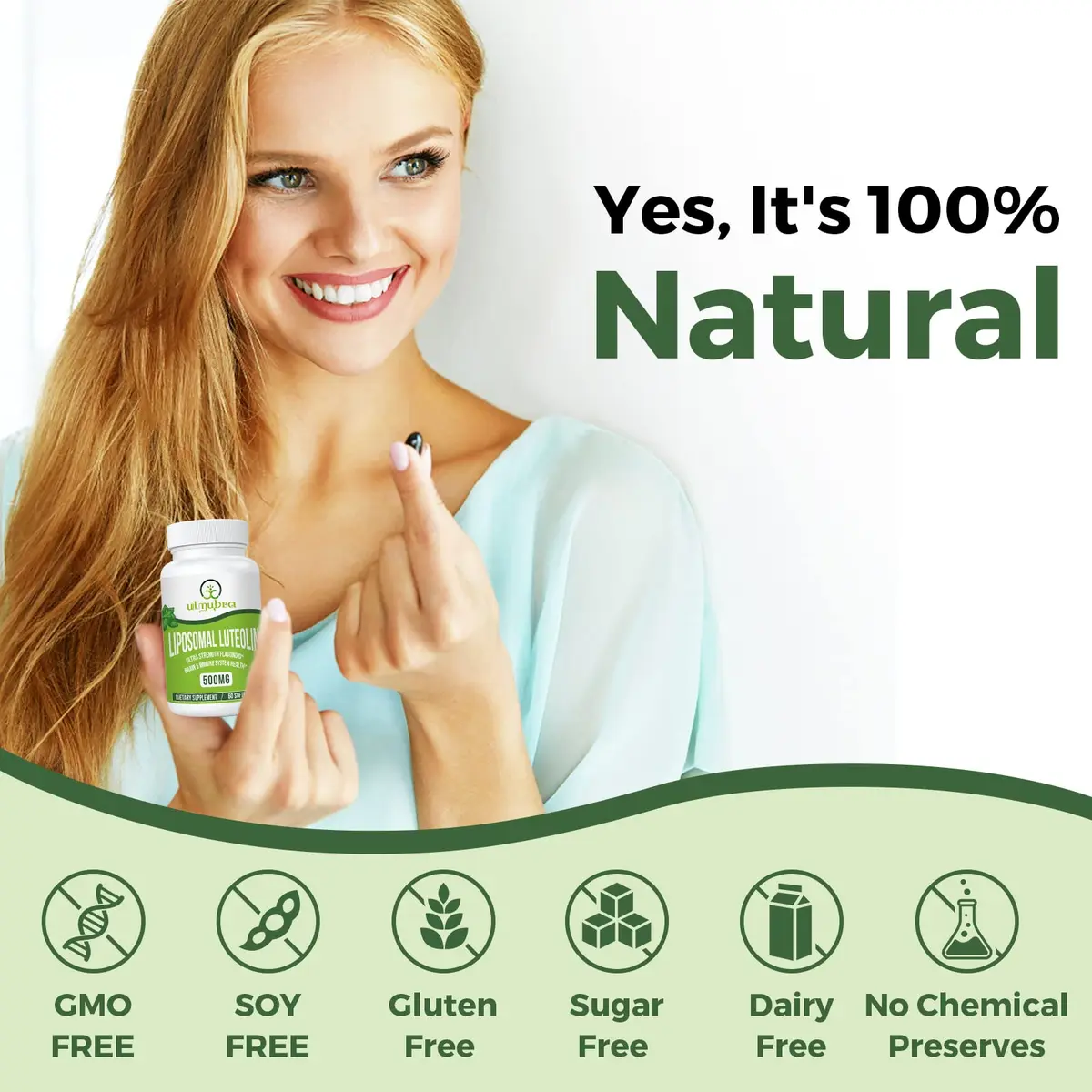 Ulmubra Liposomal Luteolin 500MG | Maximum Absorption, Potent Flavonoid, 120 Softgels, Non-GMO, Gluten Free - view 4