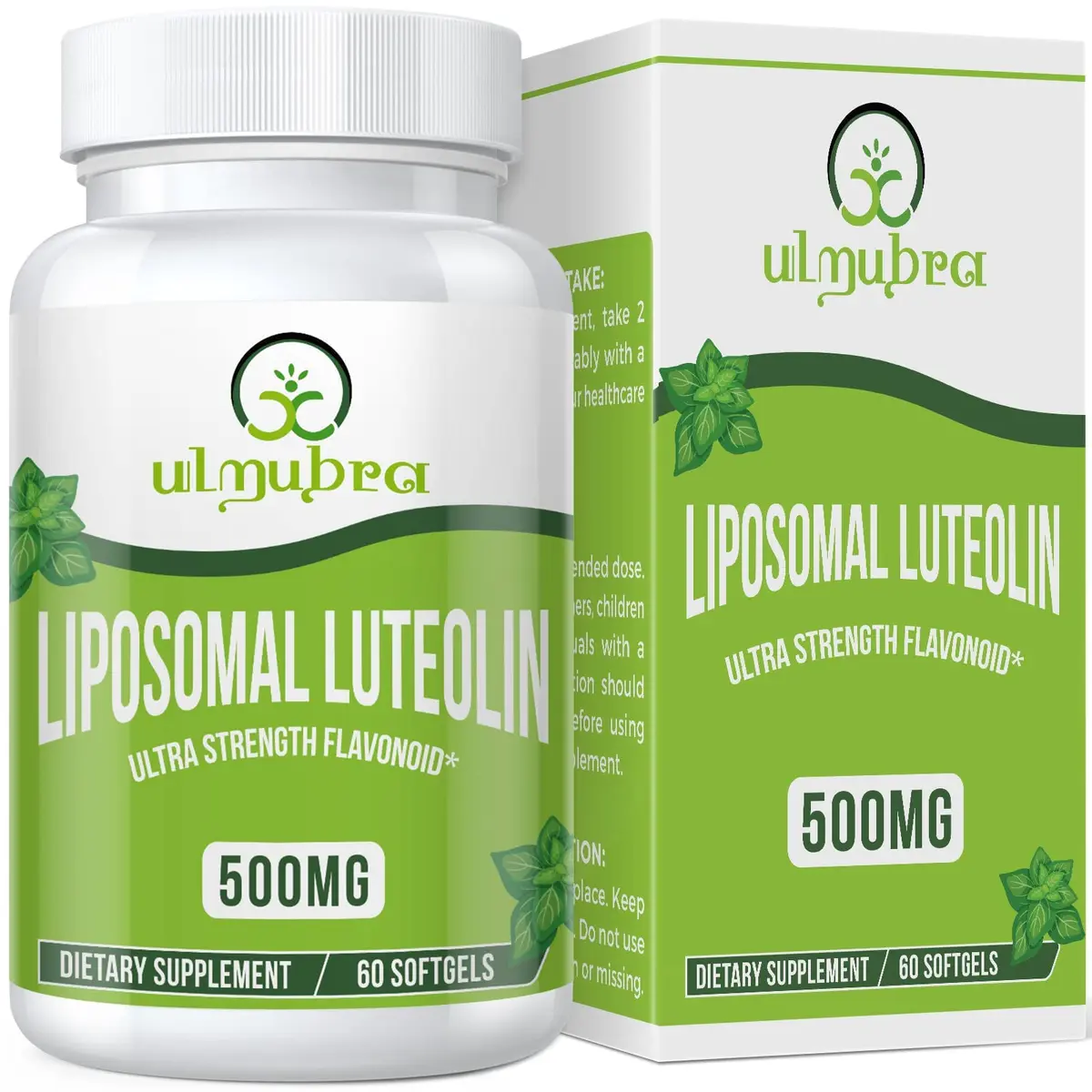 Ulmubra Liposomal Luteolin 500MG | Maximum Absorption, Potent Flavonoid, 60 Softgels, Non-GMO, Gluten Free - main product image