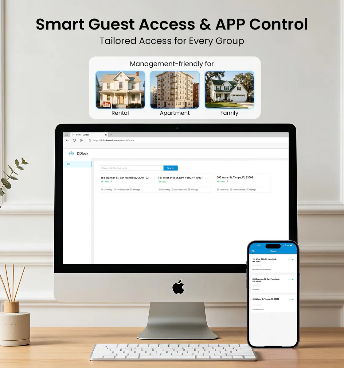 Veise RZ07 Fingerprint Smart Door Lock Deadbolt Satin Nickel | App Control, Fast Fingerprint - view 5