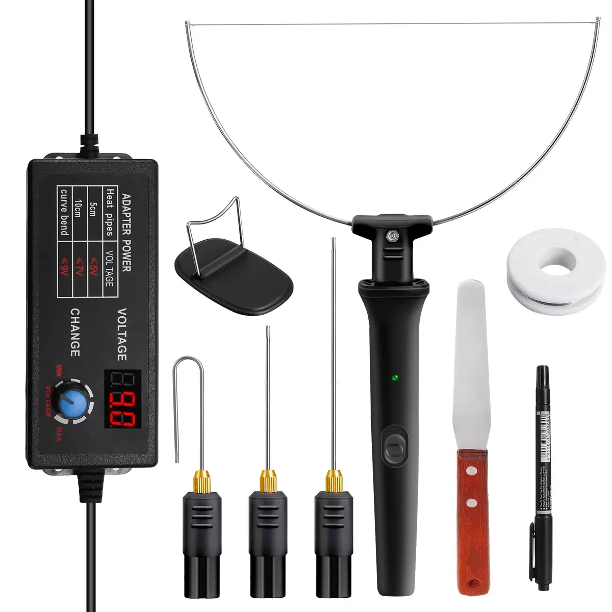 Ncepis Electric Foam Cutter Tool Kit with Digital Voltage Controller & 6 Attachments | 110-240V - main product image